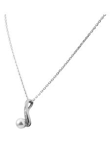 Adeliás Женский кулон из серебра 925 пробы с жемчужиной в серебре