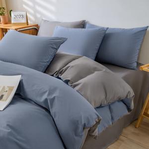 LUOLAI HOME Комплект постельного белья 1,5M, 4 предмета: простыня на резинке для матраса 200x230 см, простыня, 2 наволочки