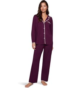 Женский пижамный комплект Eberjey Frida Long, Plum/Ivory 1