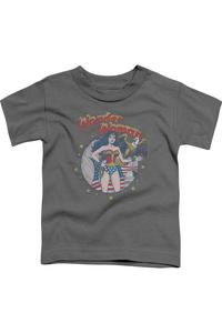 Футболка с коротким рукавом для малышей "Лига справедливости Америки к вашим услугам" Gildan, Charcoal