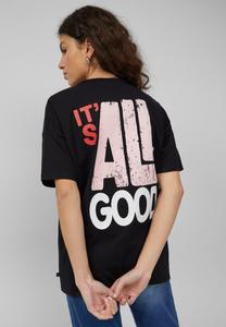 Футболка с принтом MIT FRONT- UND BACK QS, черный