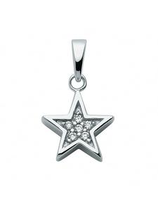 Adeliás Женский кулон из серебра 925 пробы с кубическим цирконием, диаметр 10,2 мм