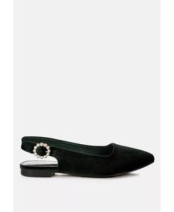 Босоножки Dolan Velvet Slingback Flat London Rag, зеленый