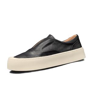 SENJIALUO Высокие устойчивые к истиранию противоскользящие скейтерские кеды мужские черные, цвет Black