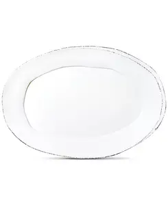 Белое маленькое овальное блюдо из коллекции Lastra Vietri, white