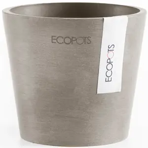 Цветочный горшок ECOPOTS «Amsterdam Mini 10.5 Taupe», для использования в помещении, серо-коричневый