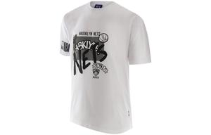 Футболка с рукавом дроп-шоулдер мужская белая NBA