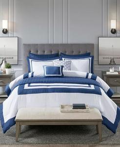 Наследие 8 шт. Комплект одеял и покрывал, полный размер/размер размера «queen-size» Madison Park, серый