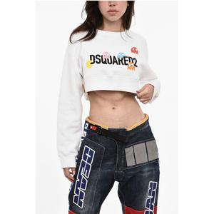 Укороченная толстовка с круглым вырезом Pac-Man Dsquared2, Black and White