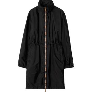 Burberry Винтажная парка с клетчатой отделкой, Black