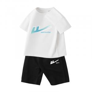 Детская повседневная спортивная одежда WARRIOR, белый/h gradient pattern-черный/h белый huili small k