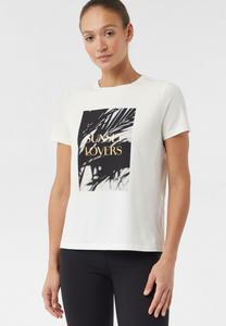 Футболка с принтом comma, прозрачный