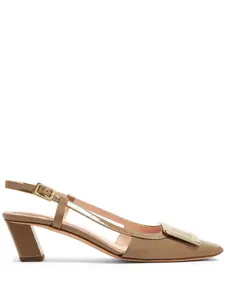 Туфли Belle Vivier 45 с ремешком на пятке Roger Vivier, нейтральный