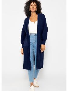 Кардиган SASSYCLASSY Lang Cardigan mit Taschen, темно-синий