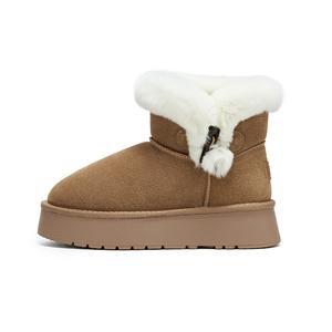 Теплые женские зимние сапоги, увеличивающие рост, 11 см ZGR, Beige