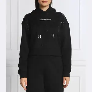 Толстовка обычного кроя с монограммой Karl Lagerfeld, черный