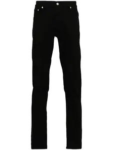 Джинсы с вышитым логотипом Alexander McQueen, черный