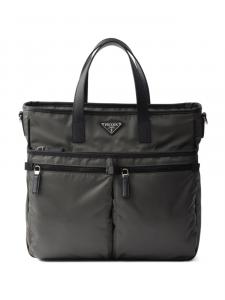 Сумка-шоппер Prada Re-Nylon с карманами, зеленый