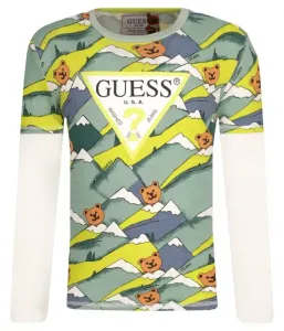 Лонгслив regular fit Guess, зеленый