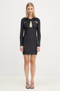 Платье с асимметричными вырезами из джерси Coperni, черный