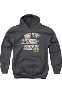 Толстовка с капюшоном The Hobbit "Верность и честь" молодежная Gildan, Charcoal