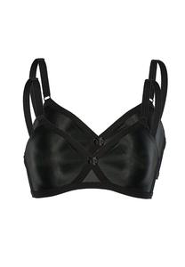 Бюстгальтер с перекрестной панелью 2 шт. в упаковке Sassa, черный