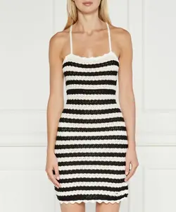 Полосатое платье крючком Tommy Jeans, белый