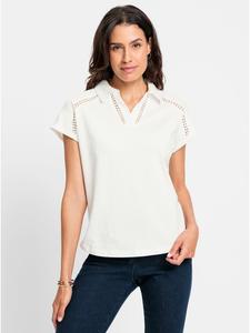 Рубашка с V-образным вырезом цвета экрю WITT WEIDEN