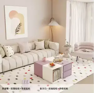 Yu Senyi Комод 78х39х78 см для гостиной и спальни, 5 ящиков, без сборки, цвета ivory white, intense red, starry black