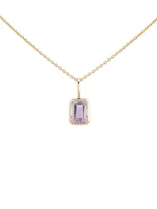 18K yellow gold Dancing Drop amethyst pendant We by WHITEbIRD, фиолетовый