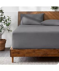 Простыня Twin XL шириной 24 дюйма с очень глубокими карманами и на подкладке Bare Home, серый