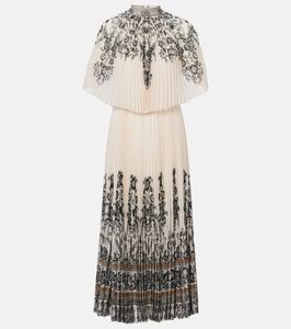 Платье миди с принтом "Рассветные лучи" Zimmermann, Ivory Stamp
