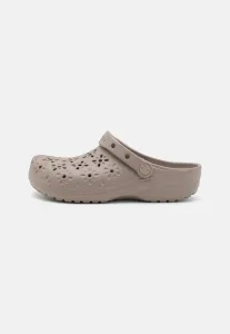 Классические мюли с цветочным принтом и вырезом Crocs, Taupe