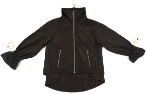 Куртка MISS с воротником стойкой, умеренно прямого кроя Phenix, raven