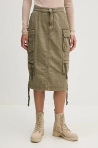 Юбка Alpha Industries из хлопка, зеленый