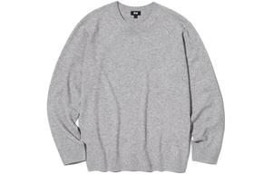 Толстовка SS23 Cashmere мужская UNIQLO, светло-серый