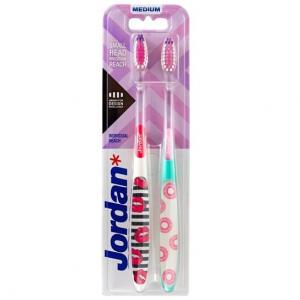 Индивидуальная зубная щетка среднего размера, 2 шт. Jordan,