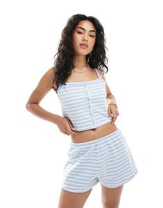 Майка из джерси Cotton On Peached на пуговицах в полоску Windsurfer/Claire Cotton On