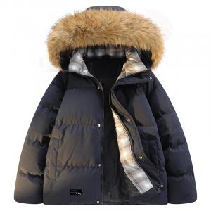 Пуховик Huichao Riding The Wind Collection Unisex WARRIOR, темно-синий (detachable fur collar, reversible diy badge)