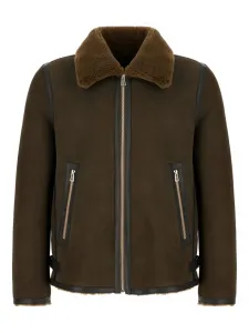 Куртка с отделкой из овчины Paul Smith, коричневый