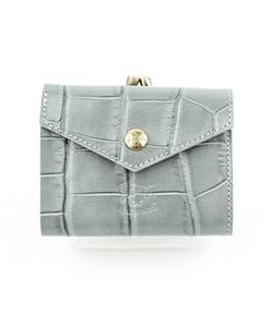 Кошелек Il Bisonte из кожи с тиснением под крокодила и застежкой