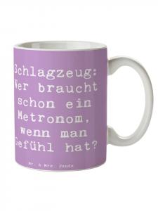 Кружка с надписью Ощущение барабанной дроби в лавандовом цвете Mr. & Mrs. Panda