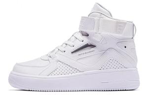 Кроссовки QIAODAN Skateboarding Shoes Women's High-top White, белый