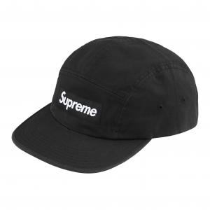 Supreme Стираная чиносовая шапка кепка, Black