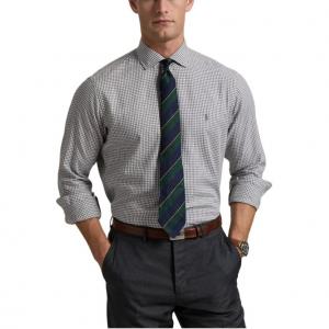 Хлопковая рубашка Polo Ralph Lauren, серый