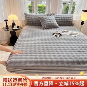 Boyang Простыня на резинке 200х220 см, плюш, цвет Misty Gray