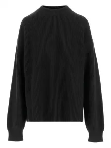 Свитер с круглым вырезом Jil Sander, черный