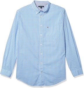 Мужская повседневная рубашка Tommy Hilfiger с длинным рукавом и застежкой на пуговицы, классический крой, Provence