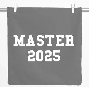 Декоративная наволочка Huuraa Master 2025, подарок на выпускной, 40x40 см, стальной серый хлопок, украшение Master 2025 Hellweg Druckerei