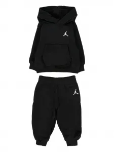 Трикотажный костюм с вышитым логотипом Jordan Kids, черный
